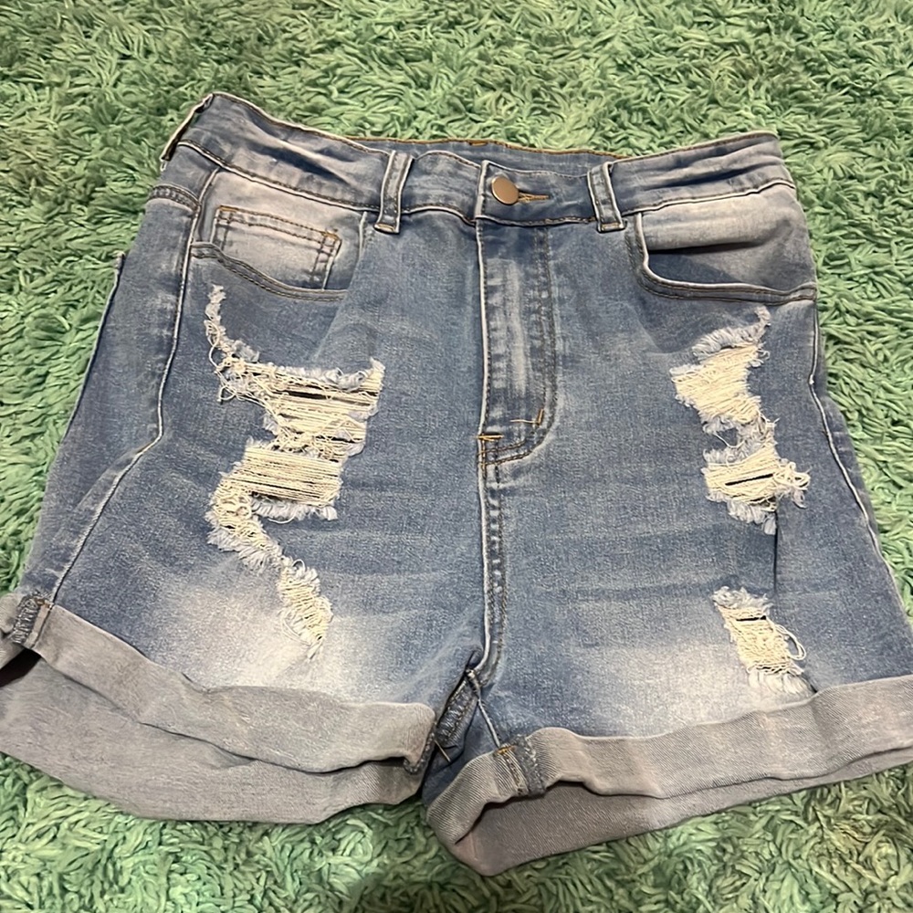 Blue, Jean shorts from Shien